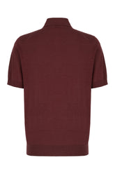 Polo in misto seta bordeaux -  | Wise