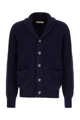 Cardigan in cotone blu navy -  | Wise