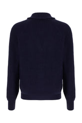 Cardigan in cotone blu navy -  | Wise