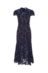 Abito in pizzo blu -  | Wise