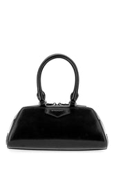 Black leather mini Antigona East-West handbag -  | Wise