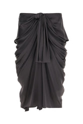Graphite silk skirt -  | Wise