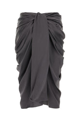 Graphite silk skirt -  | Wise
