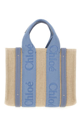 Borsa a mano Woody piccola in lino cappuccino -  | Wise