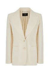 Giacca in misto cotone stretch bianco -  | Wise