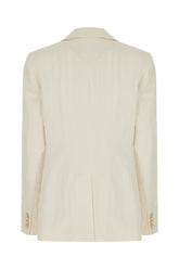 Giacca in misto cotone stretch bianco -  | Wise