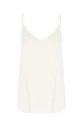 Canotta in seta stretch bianca -  | Wise