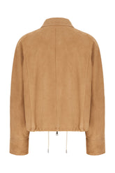 Giubbino in pelle scamosciata beige -  | Wise