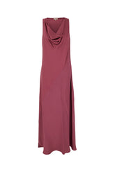 Plum acetate blend dress -  | Wise