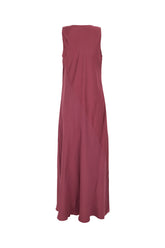Plum acetate blend dress -  | Wise
