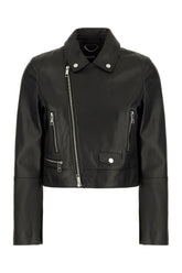 Giubbino in pelle nera -  | Wise