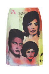 Gonna in seta stampata -  | Wise