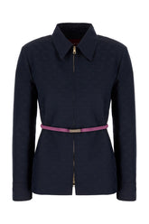 Giubbino in misto poliestere blu notte -  | Wise