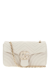 Borsa a spalla GG Marmont media in nappa grigio chiaro -  | Wise