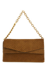 Camel suede large shoulder bag -  | Wise