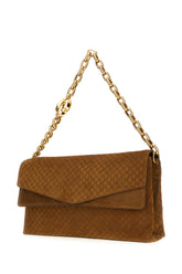 Camel suede large shoulder bag -  | Wise
