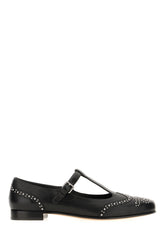 Ballerine T-bar strap  in pelle nera -  | Wise