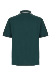 Polo in piquet stretch verde scuro -  | Wise