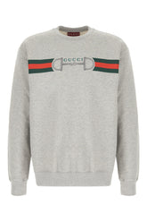 Felpa in cotone verde grigio melangé -  | Wise