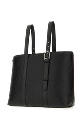 Borsa a mano Emblem grande in pelle nera -  | Wise