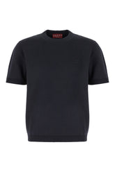 Maglione in seta e cotone blu notte -  | Wise