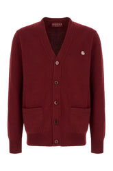 Cardigan bordeaux in lana e cashmere -  | Wise