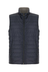 Piumino smanicato reversibile in nylon blu notte -  | Wise