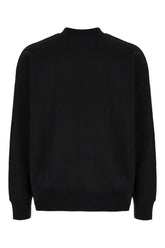 Felpa in cotone stretch nero -  | Wise