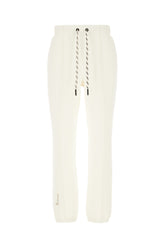 Pantalone jogging in misto poliestere stretch avorio -  | Wise