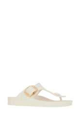 White EVA Gizeh Big Buckle thong sandals -  | Wise