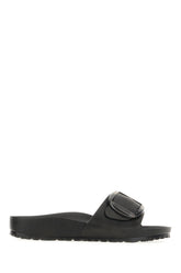 Slippers Madrid Big Buckle in gomma nera -  | Wise