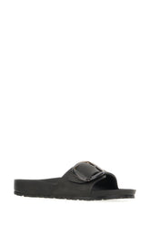 Slippers Madrid Big Buckle in gomma nera -  | Wise