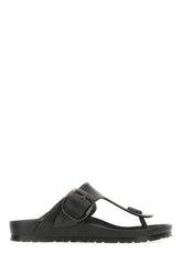 Black EVA Gizeh Big Buckle thong sandals -  | Wise