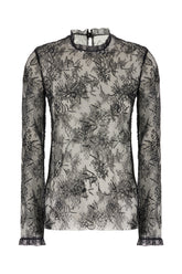 Blusa in pizzo nero -  | Wise
