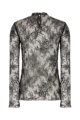 Blusa in pizzo nero -  | Wise