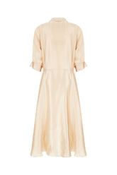 Abito in misto acetato pesca -  | Wise