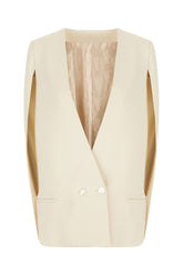 Gilet in misto viscosa stretch sabbia -  | Wise