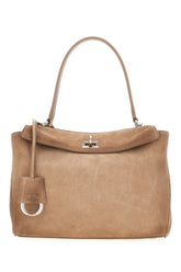Biscuit suede small Rodeo handbag -  | Wise