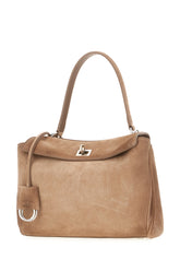 Biscuit suede small Rodeo handbag -  | Wise