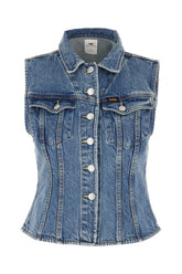 Giubbino smanicato in denim -  | Wise