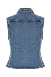 Giubbino smanicato in denim -  | Wise