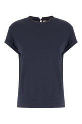 T-shirt in cotone stretch blu notte -  | Wise