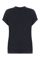 Navy blue stretch cotton t-shirt -  | Wise