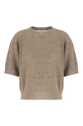 Maglione in misto lino cammello -  | Wise