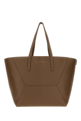 Chocolate leather BC Duo shopping bag -  | Wise
