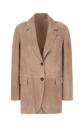 Giubbino in pelle scamosciata cappuccino -  | Wise