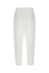 Pantalone in misto viscosa bianco -  | Wise