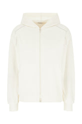 Felpa in cotone stretch bianco -  | Wise