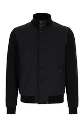 Giubbino in nylon stretch nero -  | Wise