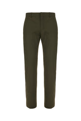 Pantalone in nylon stretch verde militare -  | Wise